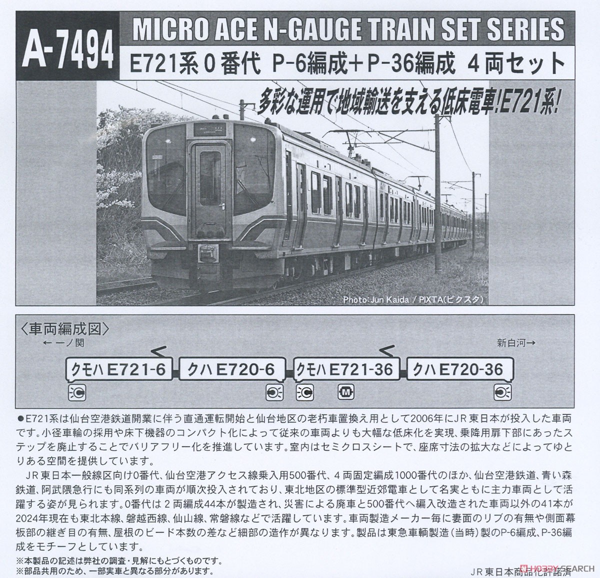 E721系0番代 P6編成+P36編成 4両セット (4両セット) (鉄道模型