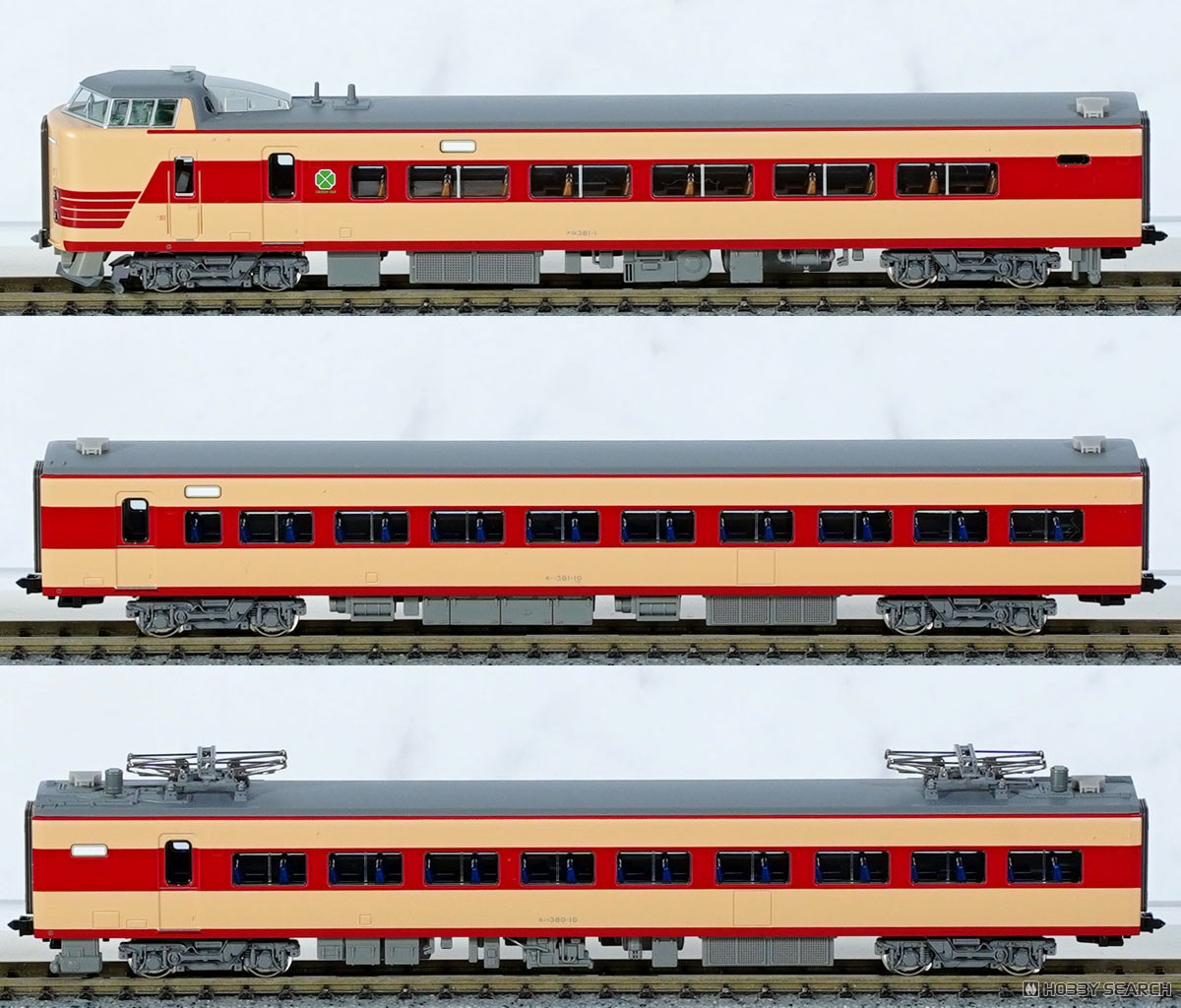 381系「しなの」(JR仕様) 3両増結セット (増結・3両セット) (鉄道模型
