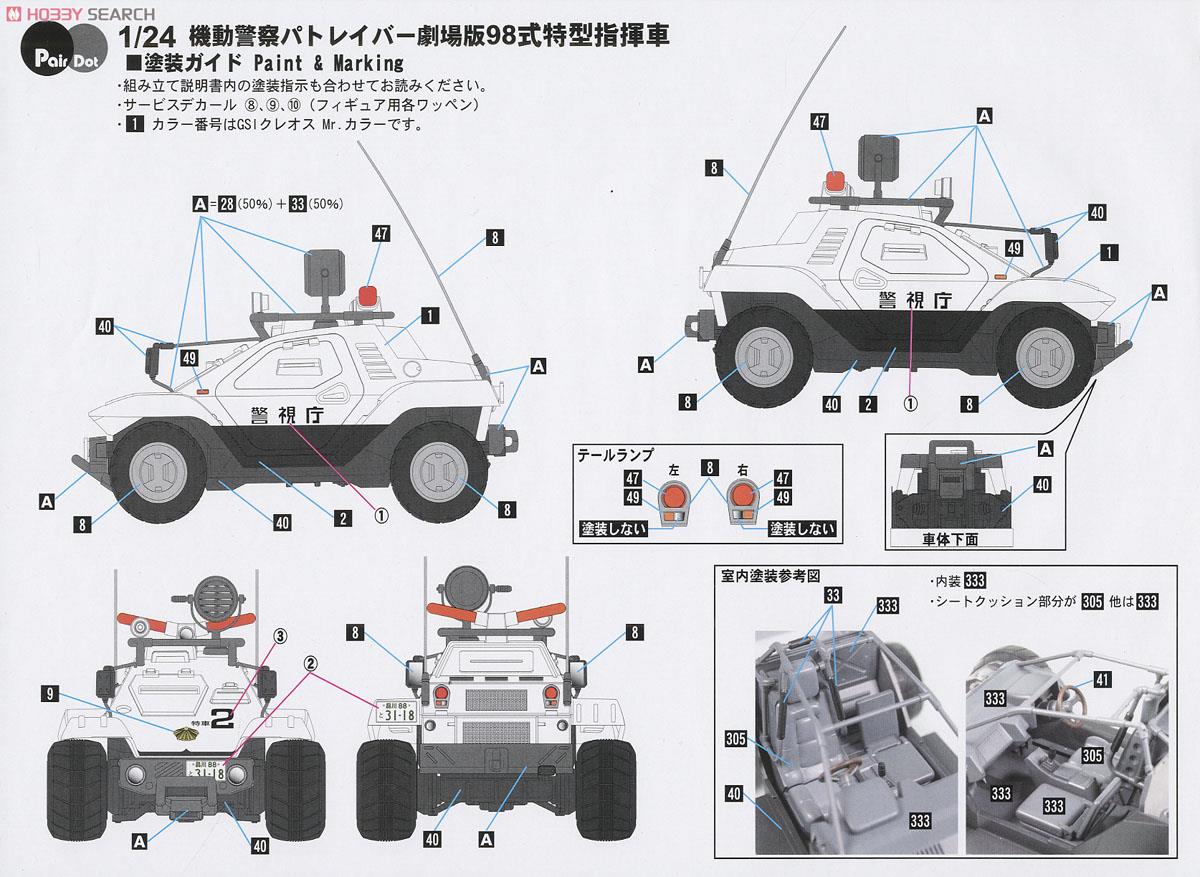 機動警察パトレイバー劇場版 98式特型指揮車 (プラモデル) - ホビー