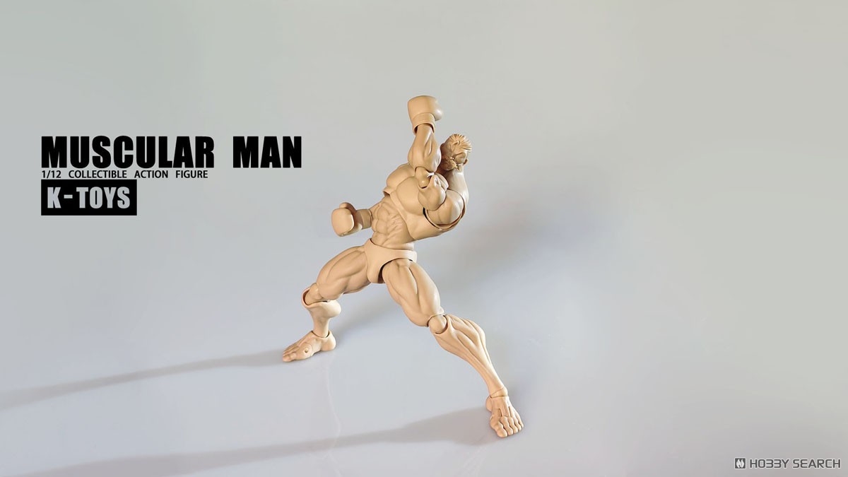 Kトイズ 1/12 マスキュラーマン アクションフィギュア ボディ ブラック