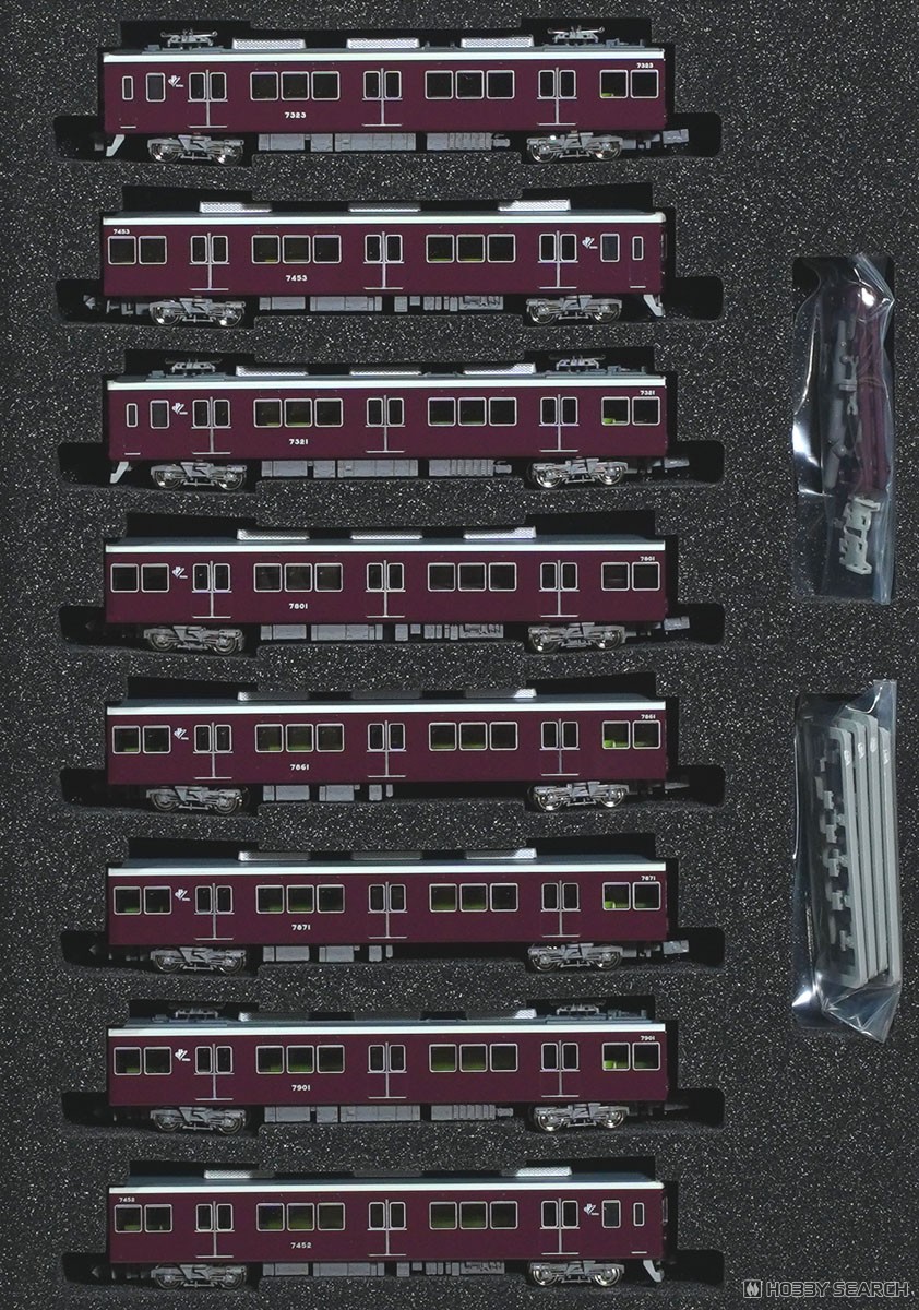 阪急 7300系 (京都線・7323+7321編成タイプ) 8両編成セット (動力付き
