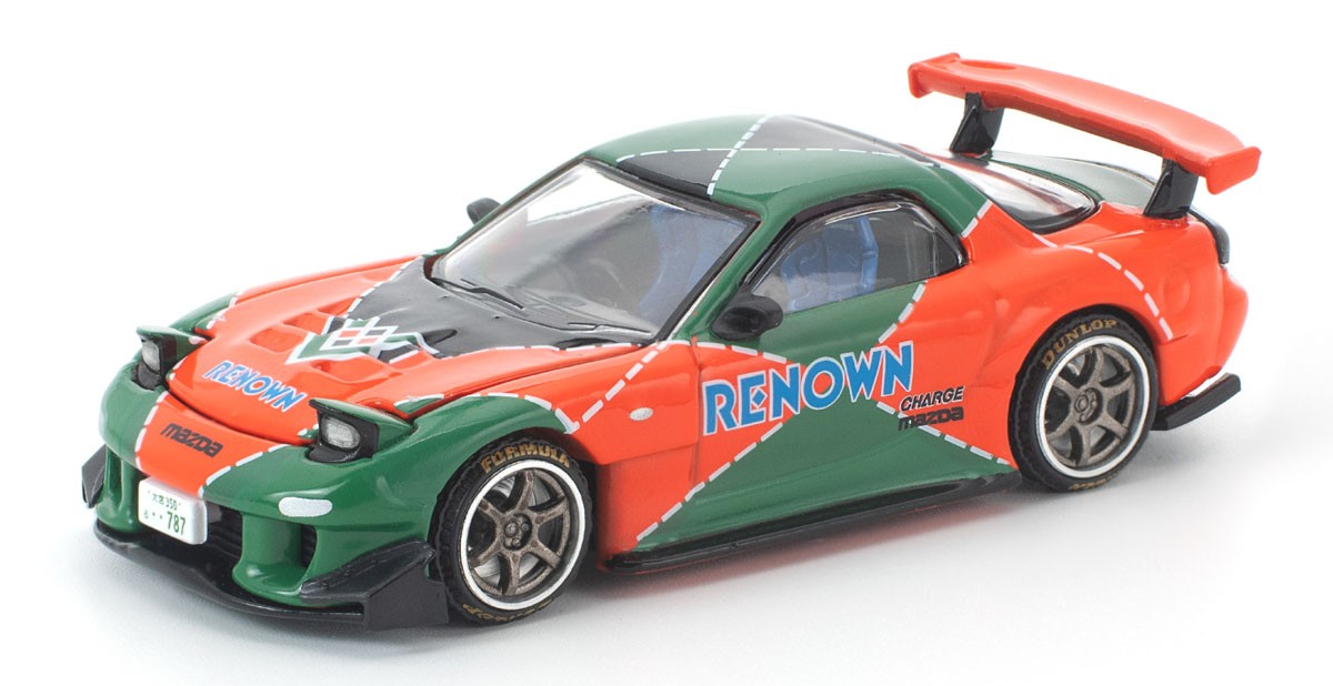 マツダ RX-7 RE雨宮 オレンジ/グリーン (ミニカー) - ホビーサーチ