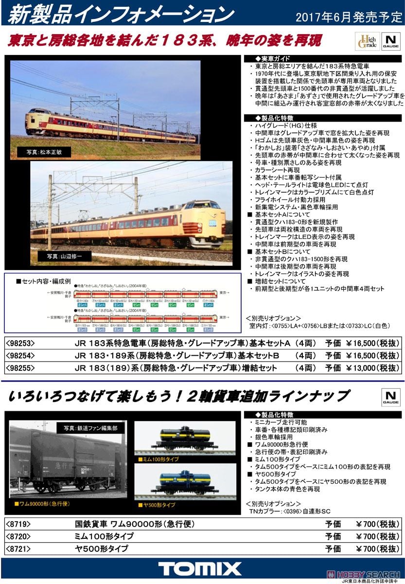 JR 183系 特急電車 (房総特急・グレードアップ車) 基本セットA (基本
