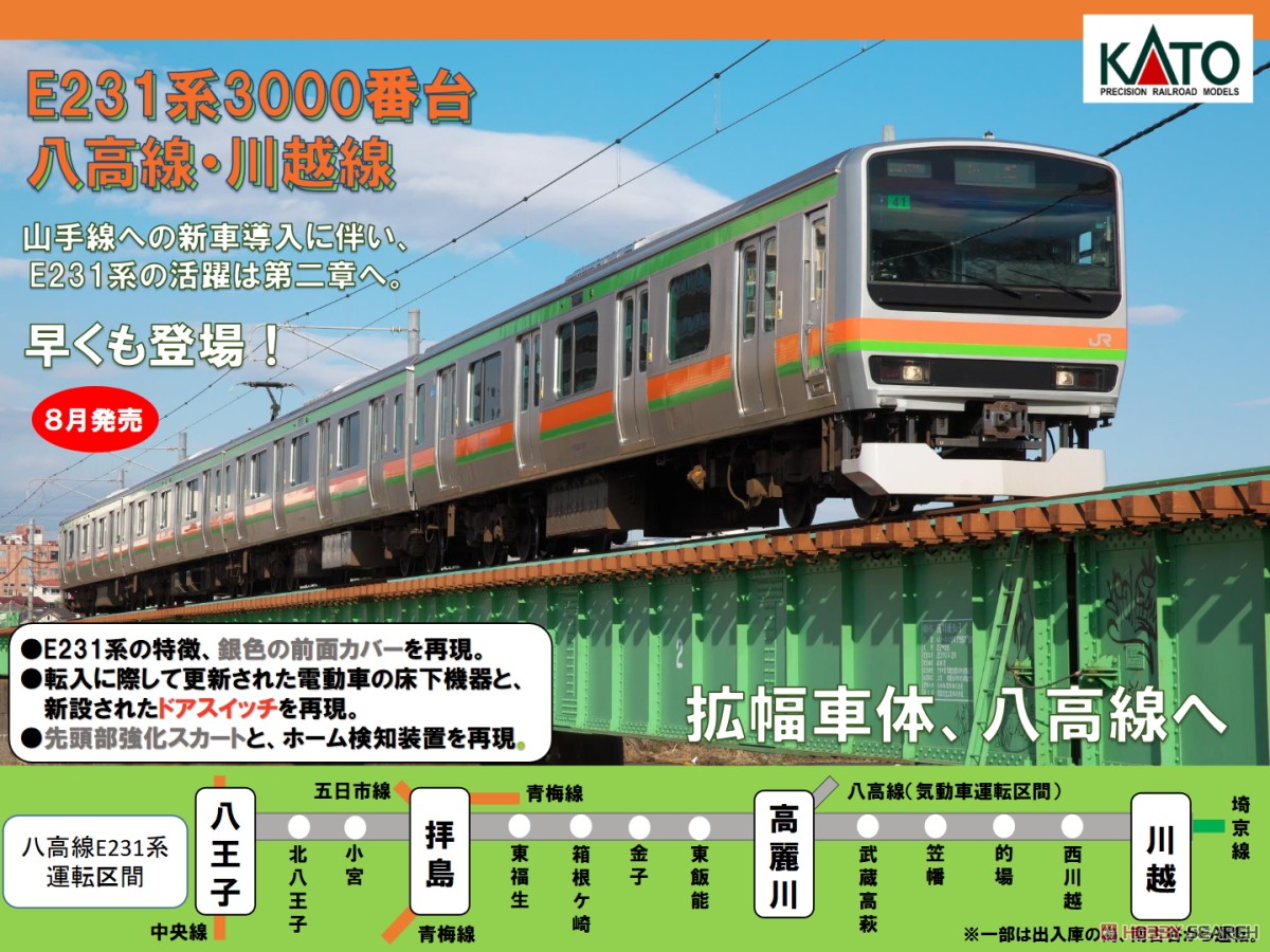E231系3000番台 八高線・川越線 (4両セット) (鉄道模型) - ホビー