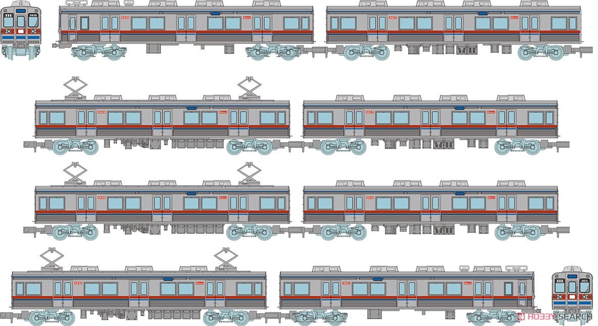 ☆特価品 鉄道コレクション 京成電鉄 3600形 3638編成 8両セットA (8両