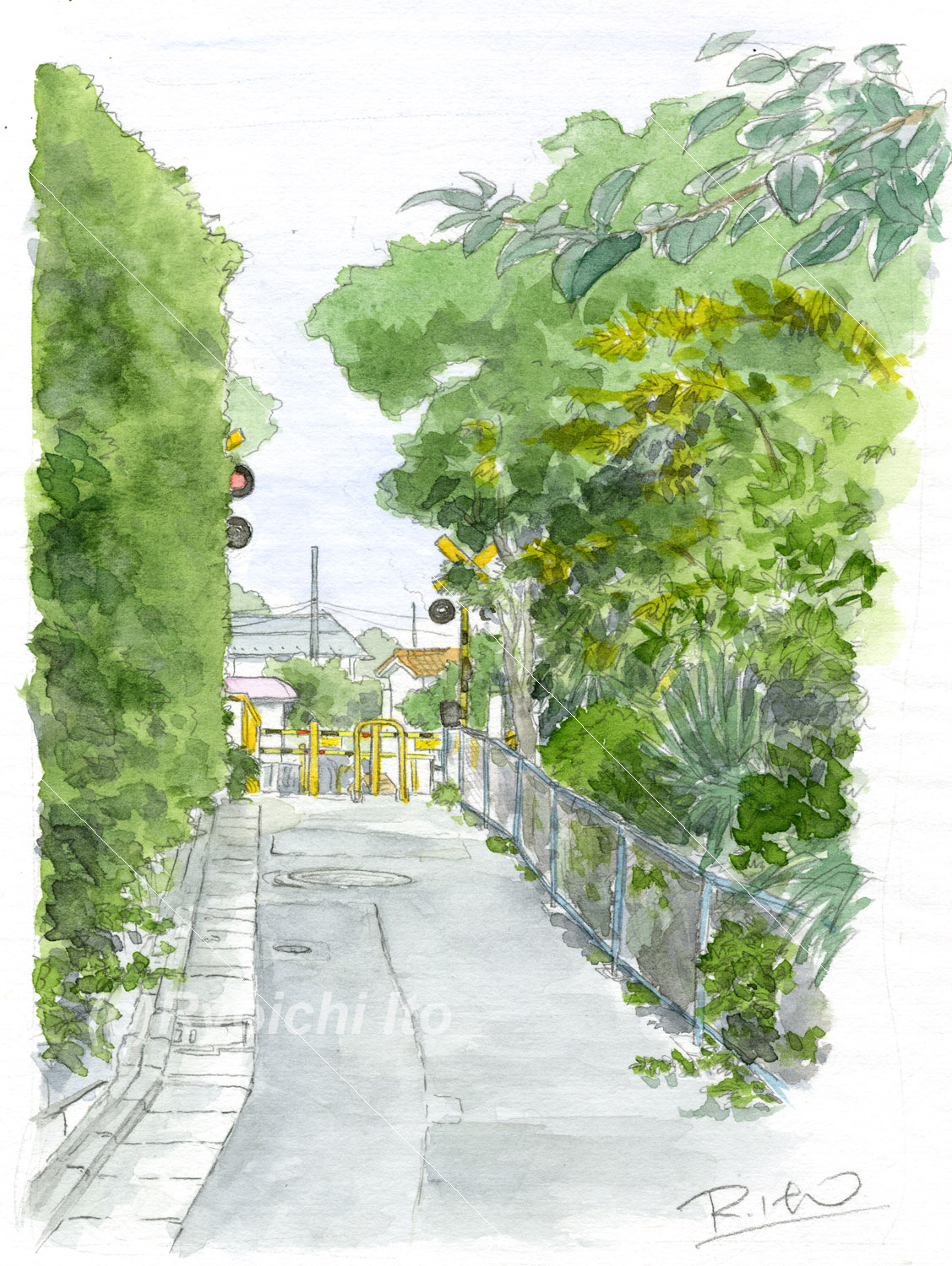 空気を感じる手描きの透明水彩画イラスト2 （オリジナル作品） - 心に