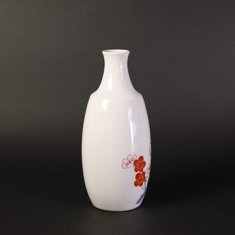 十五代酒井田柿右衛門 作 濁手梅花文徳利 – ギャラリー一番館