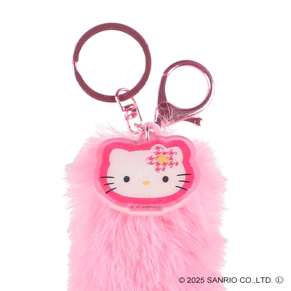 サンリオキャラクターズ しっぽ型ファーキーホルダー（ハローキティ