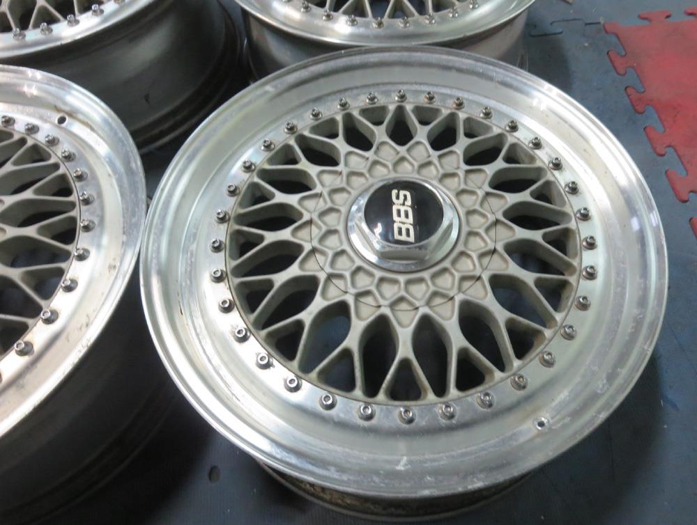 BBS-RS17インチ/軽四用17x6.0J-100-4Hリム交換ピッチ加工/オフセット