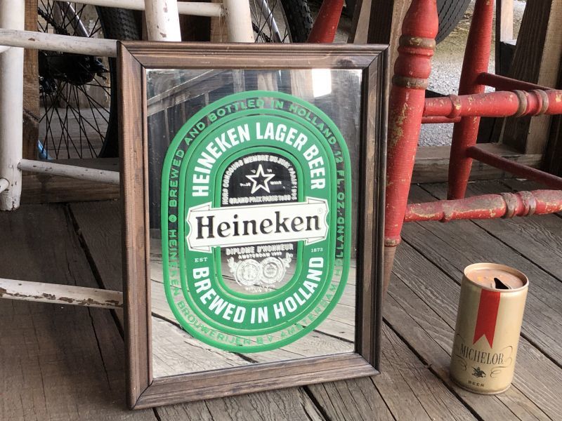 Vintage Heineken Beer Pub Mirror (T877) - 2000toys Antique Mall