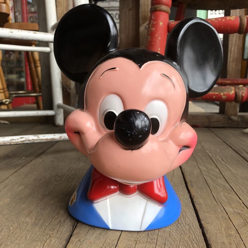 70s Vintage Disney Play Pal Head Bank Mickey Mouse (T904