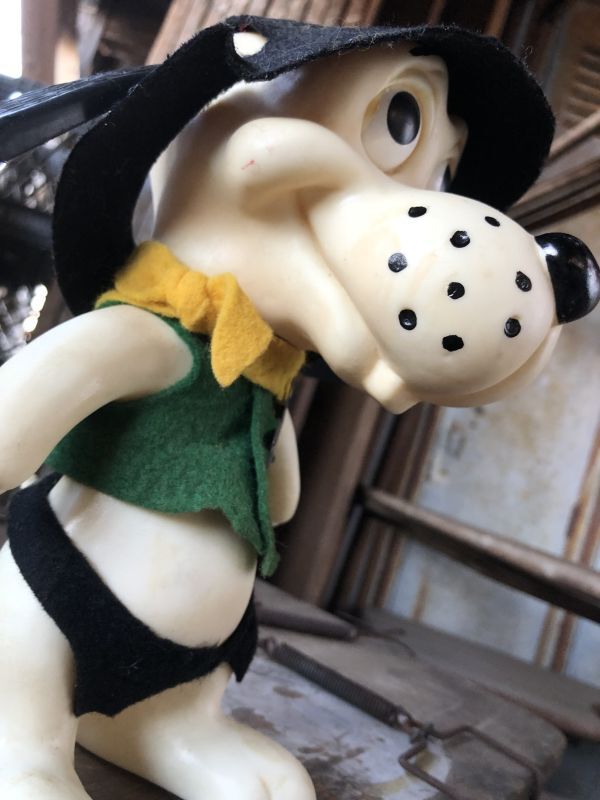 60s Vintage Roy Des of Fla Dog Coin Bank Sheriff Green (B535