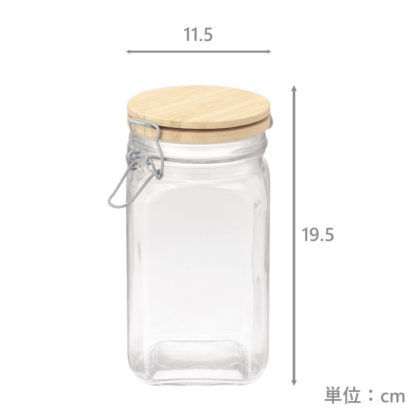 木蓋ガラスキャニスターM(容量:約1200ml) | TWO-ONE STYLEネット