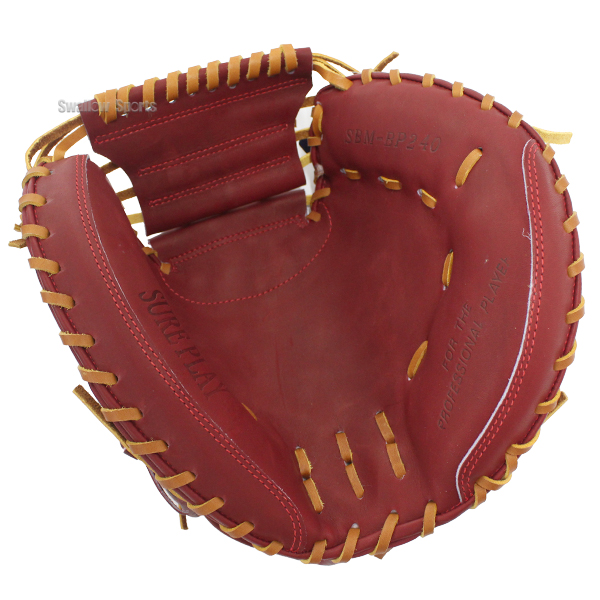 野球 シュアプレイ キャッチャーミット 硬式 捕手 キャメル ワイン