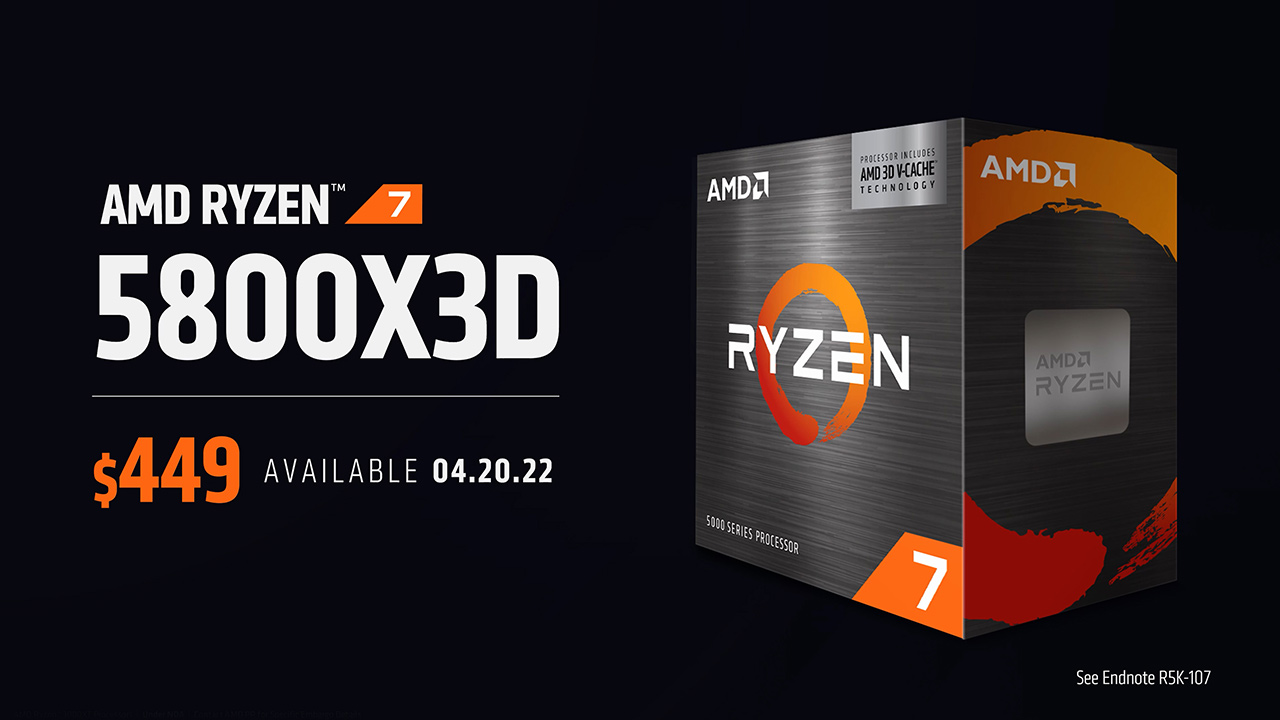 AMD，3D V-Cache搭載の新型CPU「Ryzen 7 5800X3D」を4月20日に発売。大