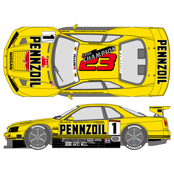 SHUNKO 1/24 ペンズオイル GT-R R34 1999 デカールセット タミヤ対応