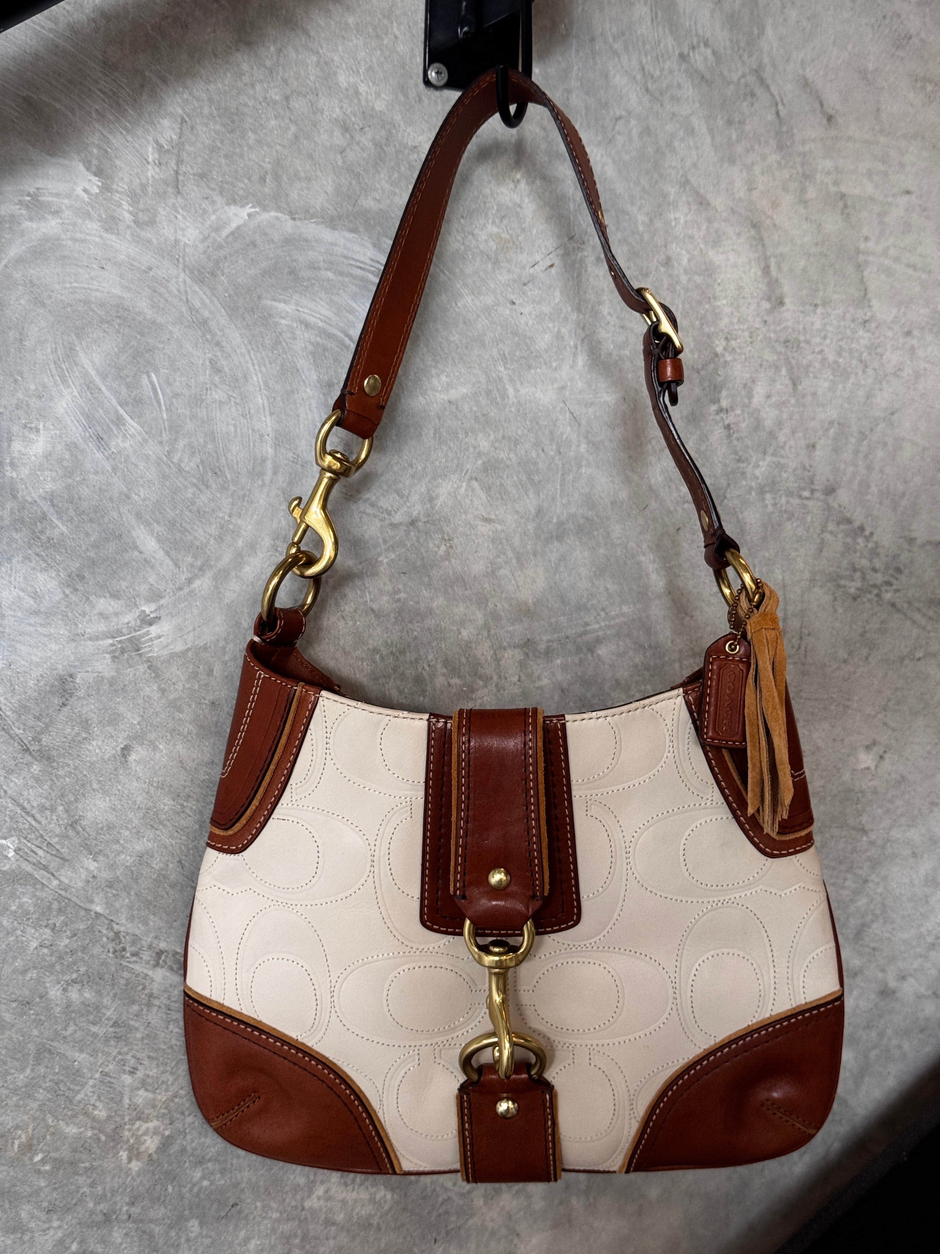 VINTAGE COACH HOBO LEATHER SHOULDER BAG – 777ST.