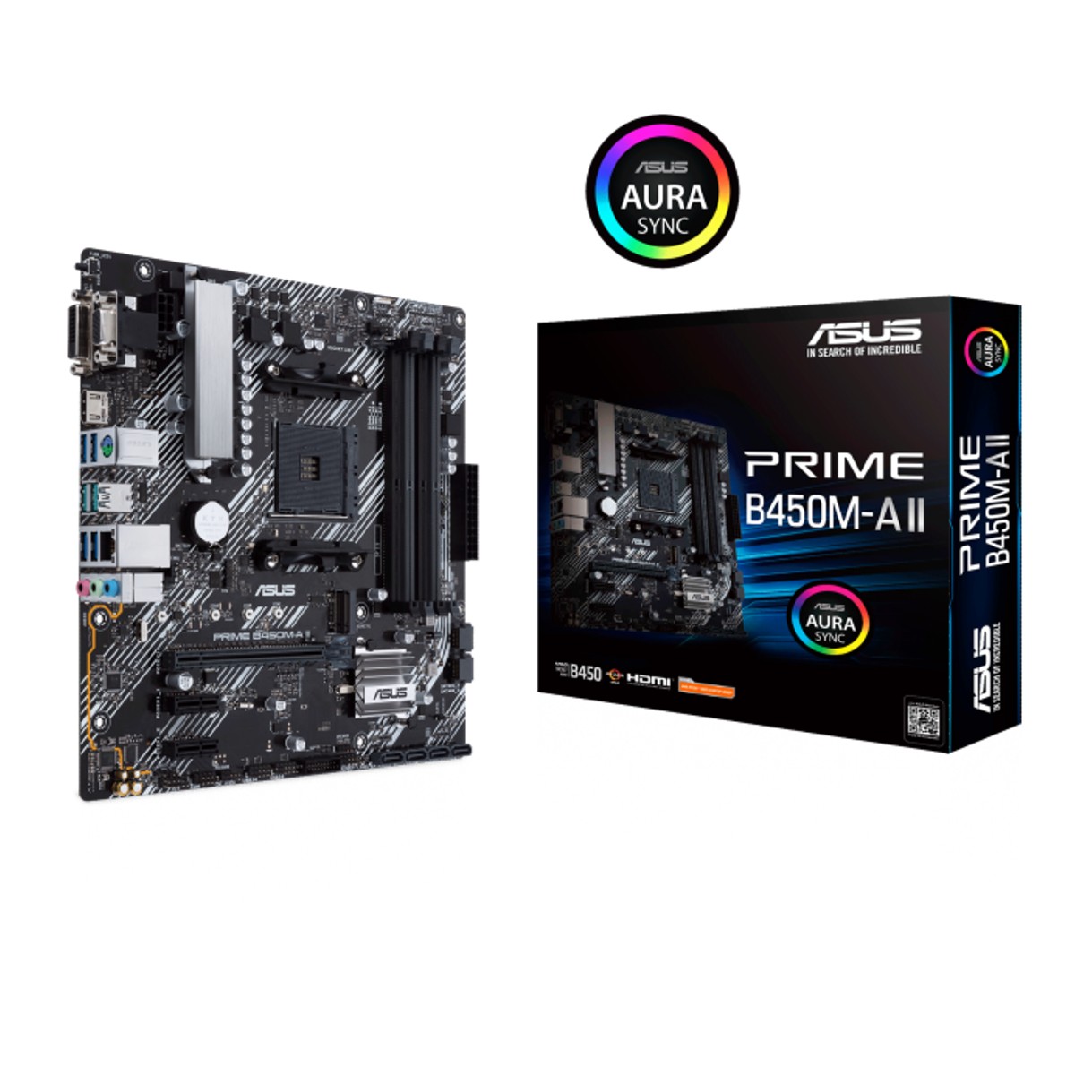 Pack Placa Madre Asus Prime B450M-A II + Fuente de Poder EVGA
