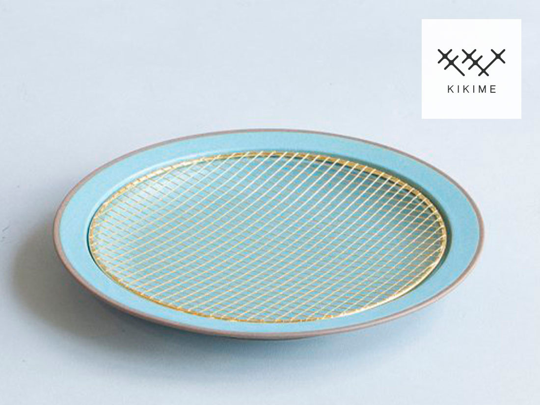 KIKIME amime プレート L 純金網×ターコイズブルー | 和食器 | お菓子