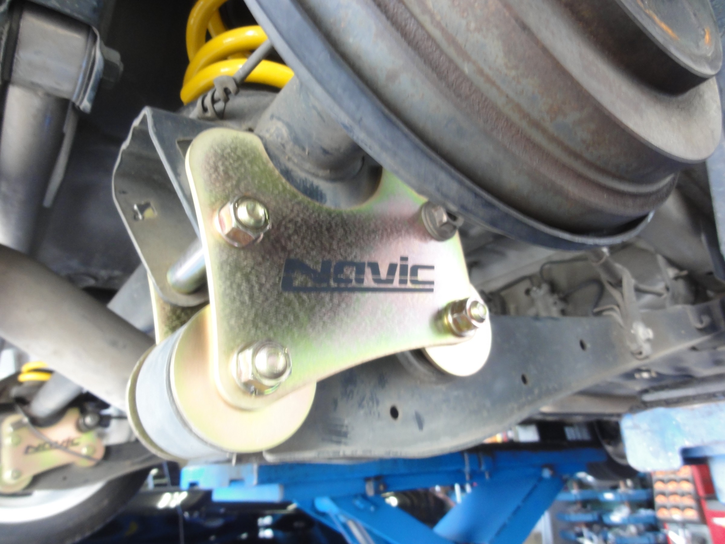 Kei（HN22S）ナビック製「トラクションブラケット」装着＆アライメント