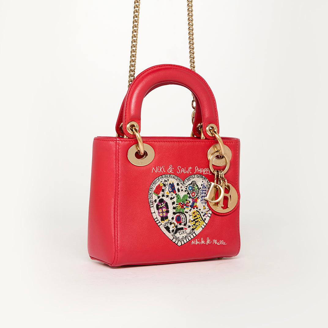 CHRISTIAN DIOR x Niki de Saint Phalle Mini Lady Dior in Red | COCOON
