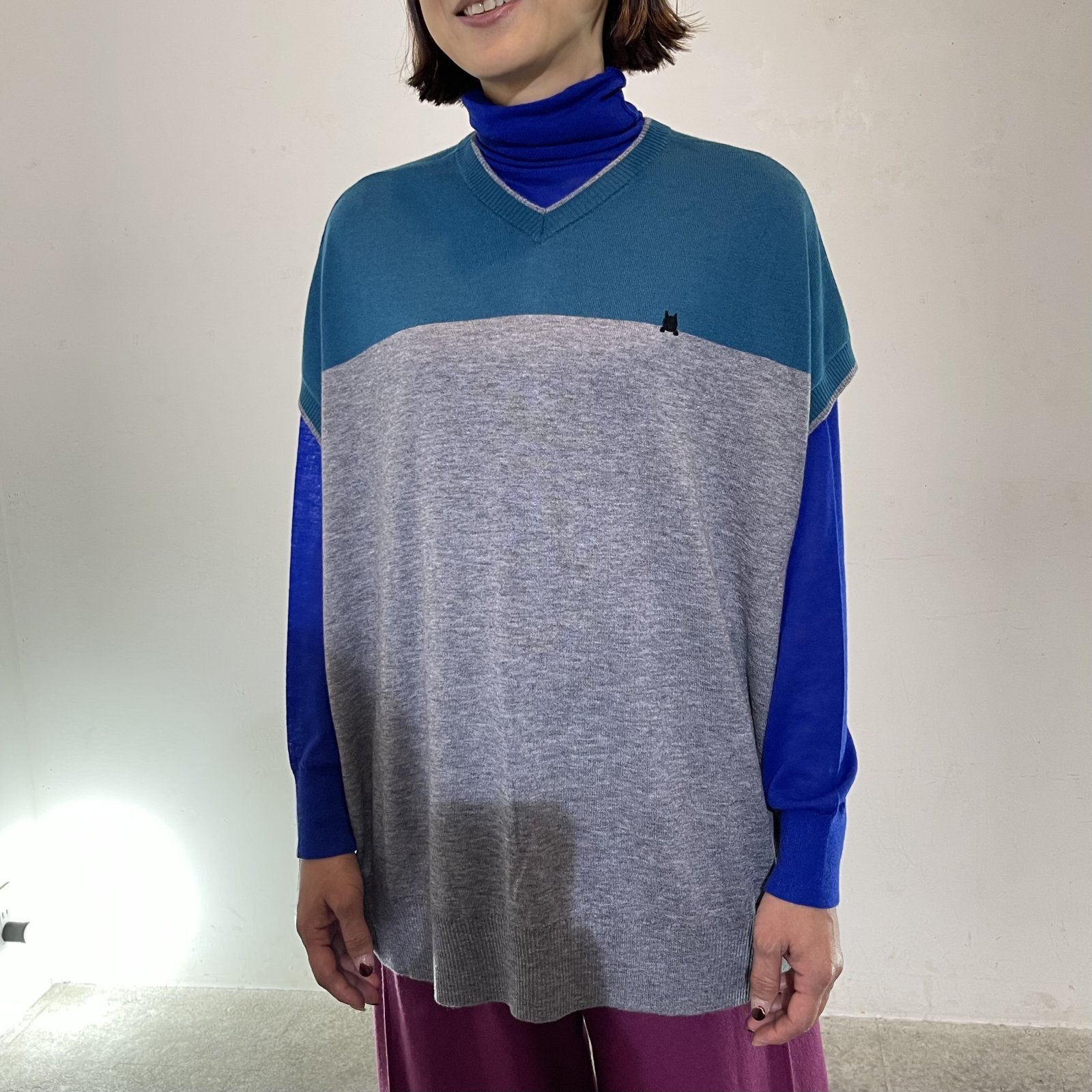 猫刺繍 2WAY ベスト - cocora