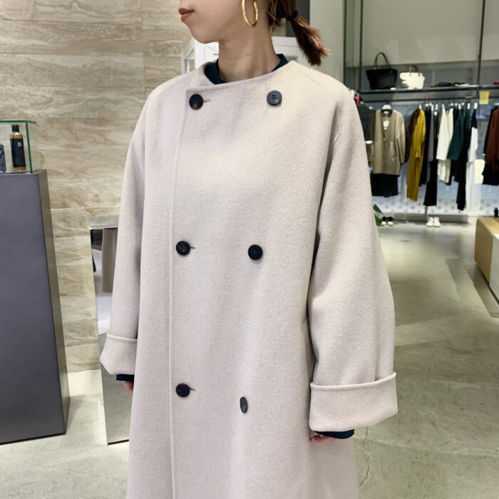 GALERIE VIE ウールダブルフェイスカラーレストレンチコート