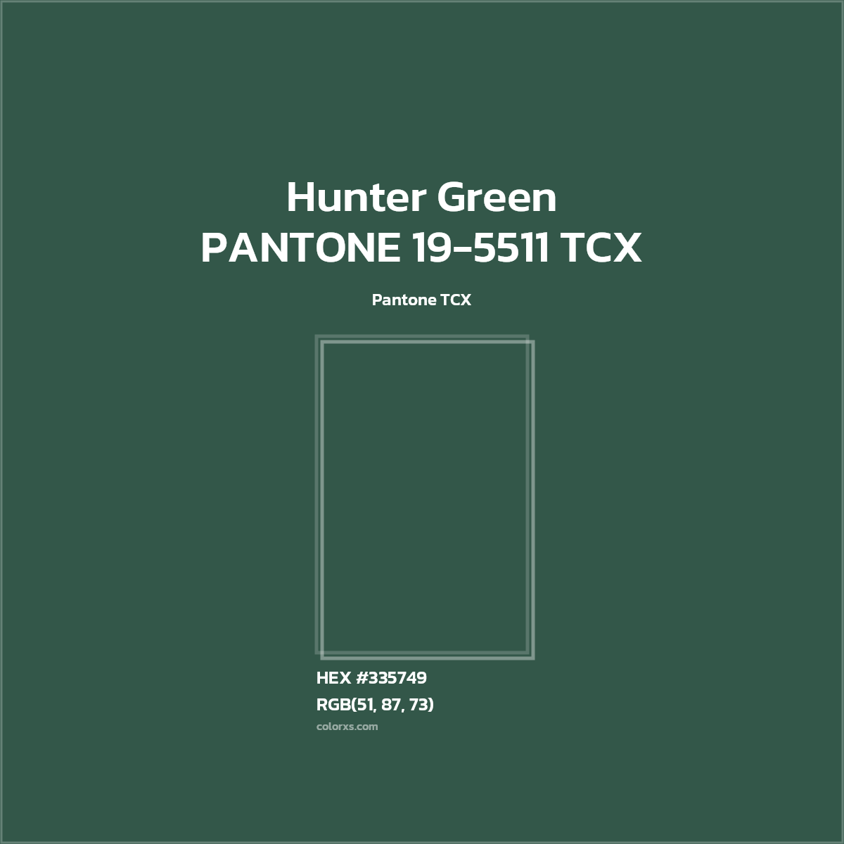 About PANTONE 19-5511 TCX - Hunter Green Color - Color codes