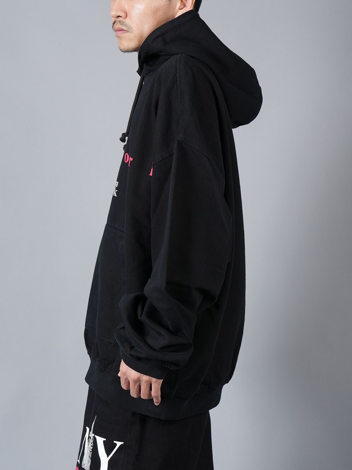 alexander wang - 【ラスト1点】DENIM HOODIE WITH PUFF PRINT