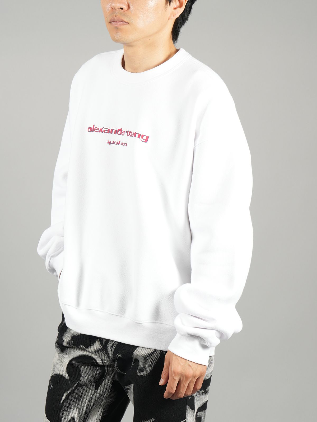 alexander wang - 【ラスト1点】 CREWNECK SWEATSHIRT WITH GRAPHIC