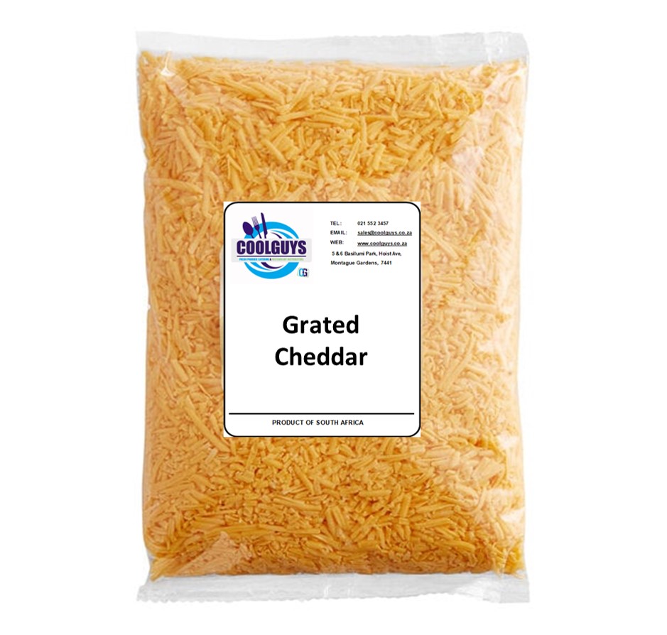 Cheese Cheddar Grated p/kg CG – Coolguys