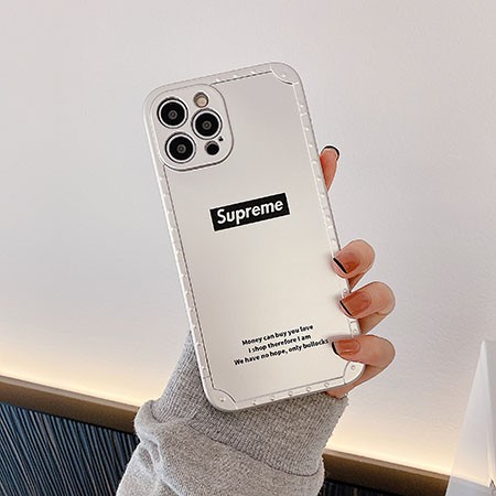 Supremeシンプル風 アイホン13promax/13proシリコン 携帯ケース