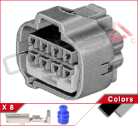 7282-7080-40 - Yazaki | 090II-8P-1 - Corsa Technic | 8-Way Kit