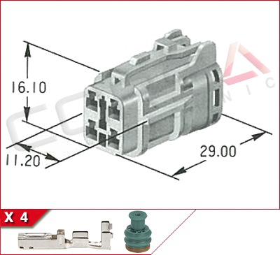 7123-7444-40 - Yazaki | SWP-4S - Corsa Technic | 4-Way Kit