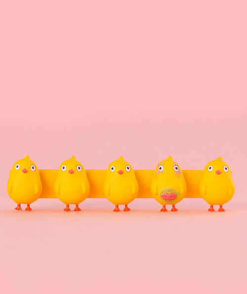 ソフビ製塗装済み完成品 歯ブラシホルダー ヒヨコマネチ [ウサビッチ