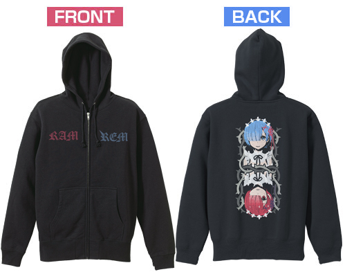 ☆限定☆レム＆ラム刺繍ジップパーカー [Re:ゼロから始める異世界生活