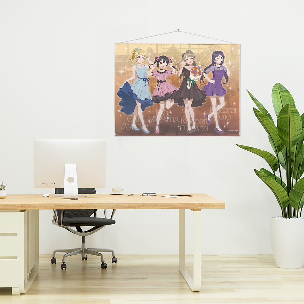 描き下ろし ことり＆絵里＆希＆にこ 100cmタペストリー パーティー