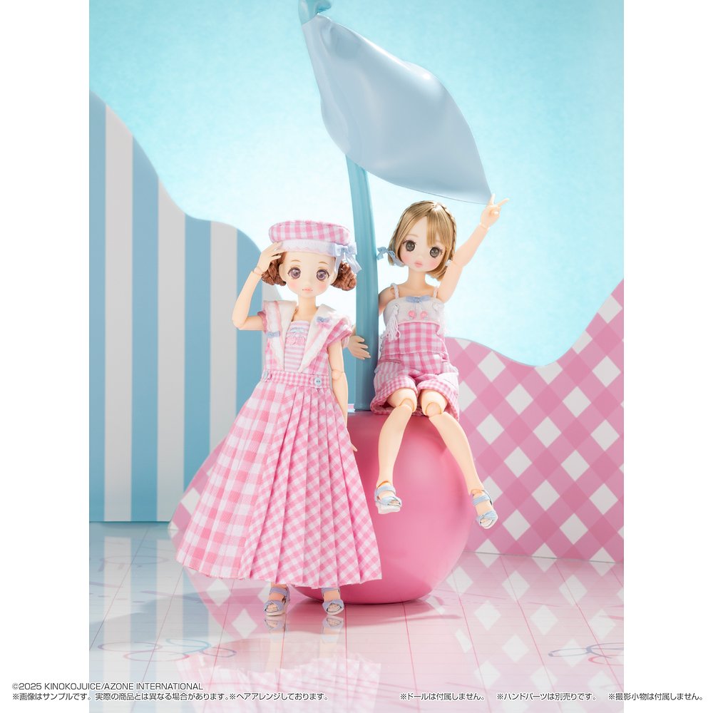 1/6サイズドール用】BonBons チェリー＆ギンガムセーラーワンピース