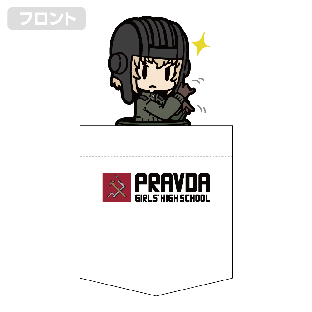 手影絵カチューシャ フルカラーポケットTシャツ [ガールズ＆パンツァー