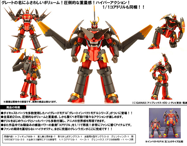 完成済みアクションフィギュア 天元突破グレンラガン グレート