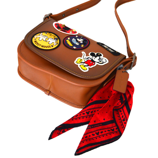 COACH】コーチ パトリシア スカーフ パッチワーク ワッペン スタッズ