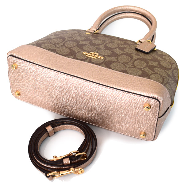 COACH】コーチ コーティングキャンバス レザー シグネチャー