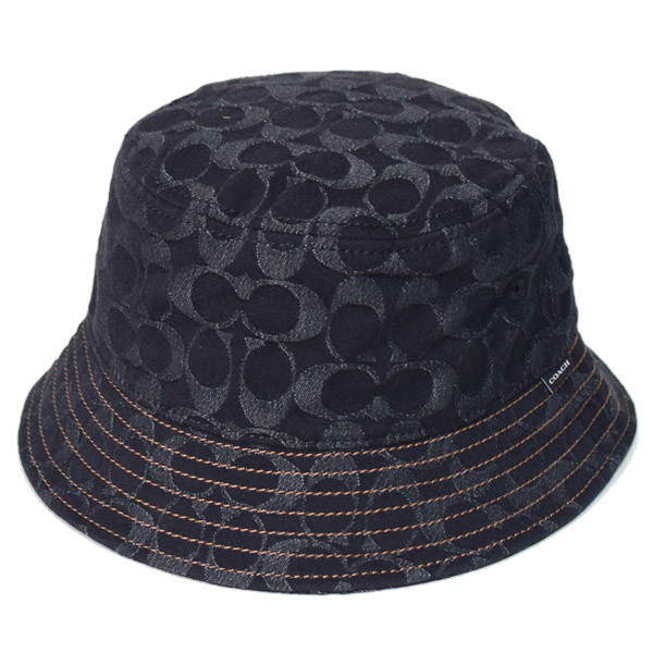 COACH】コーチ コットン デニム シグネチャー バケット ハット バケハ