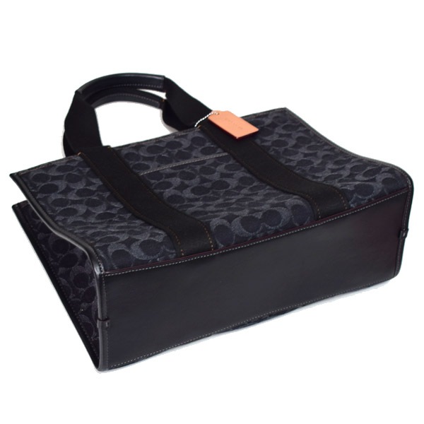 COACH】コーチ デニム レザー シグネチャー スミス トート 2way 斜め