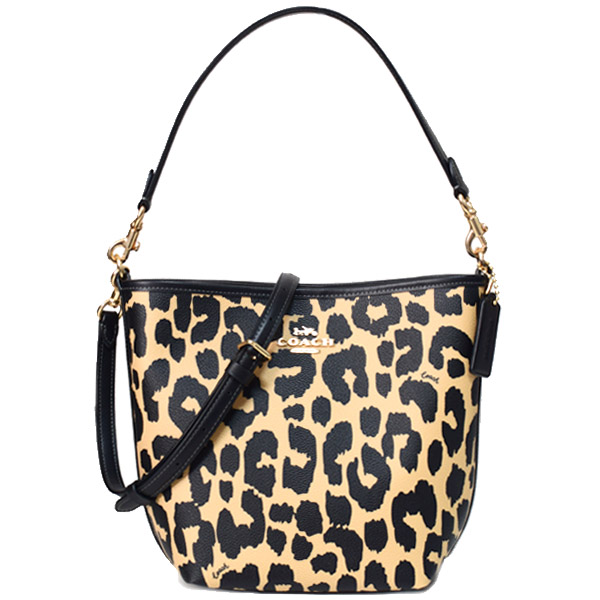 COACH】コーチ バッグ レオパード ヒョウ柄 アニマル シティ バケット