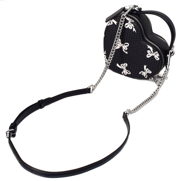 COACH】コーチ バッグ チェーン ハート コーティングキャンバス レザー