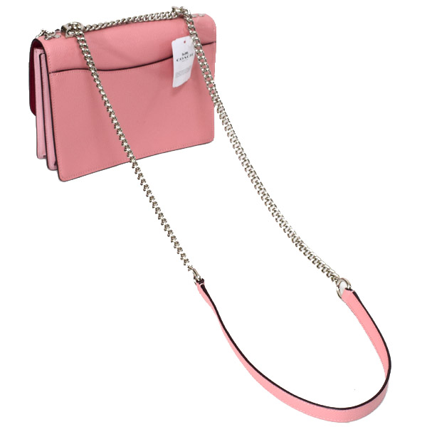 COACH】コーチ クロスグレインレザー スムースレザー デイジー 花柄