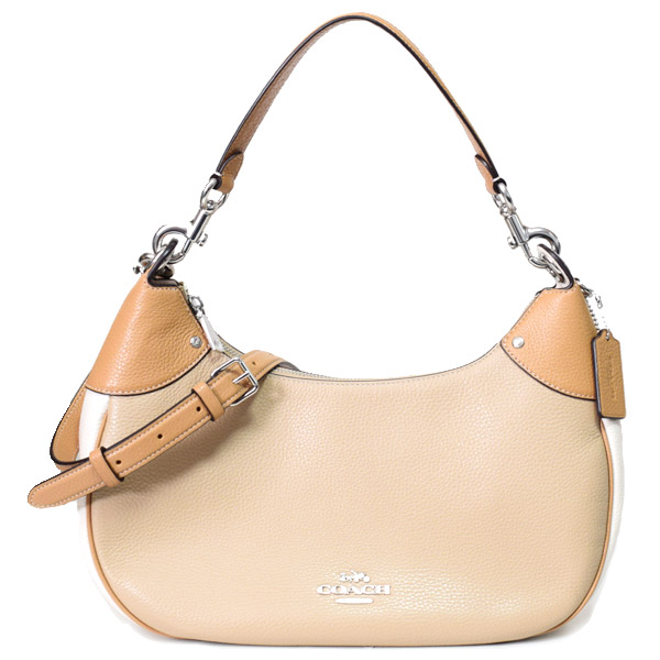 COACH】コーチ ペブルレザー マーラ ホーボー カラーブロック 2WAY