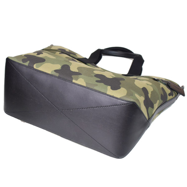 COACH】コーチ キャンバス レザー カモフラージュ 迷彩柄 トート 38