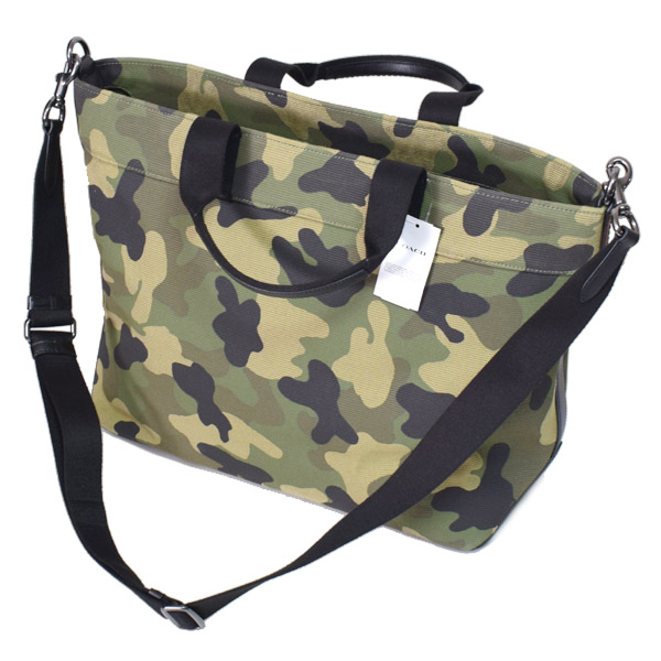 COACH】コーチ キャンバス レザー カモフラージュ 迷彩柄 トート 38